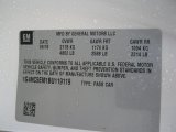 2011 Buick Lucerne CXL Info Tag