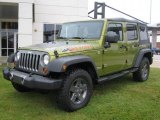 2010 Rescue Green Metallic Jeep Wrangler Unlimited Mountain Edition 4x4 #39149084