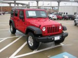 Flame Red Jeep Wrangler Unlimited in 2011