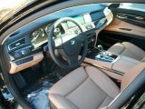 2011 BMW 7 Series 750Li Sedan Saddle/Black Nappa Leather Interior