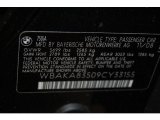 2009 BMW 7 Series 750i Sedan Info Tag