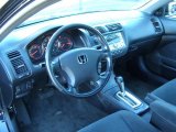 2005 Honda Civic LX Coupe Black Interior