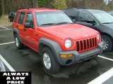 2004 Flame Red Jeep Liberty Sport 4x4 #39258202