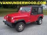 1995 Poppy Red Jeep Wrangler S 4x4 #39258313