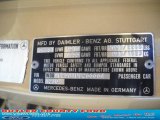 1981 Mercedes-Benz E Class 240 D Sedan Info Tag