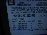 2007 Chevrolet TrailBlazer SS 4x4 Info Tag