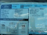 2010 Ford F150 XL Regular Cab Window Sticker