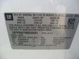 2011 Cadillac SRX FWD Info Tag