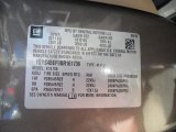 2011 Cadillac SRX FWD Info Tag