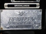 1995 Bentley Brooklands Sedan Info Tag