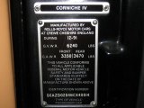 1992 Rolls-Royce Corniche IV  Info Tag