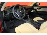 2011 BMW 1 Series 128i Coupe Savanna Beige Interior