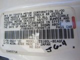 2000 GS Color Code for Crystal White - Color Code: 062