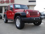 2011 Flame Red Jeep Wrangler Unlimited Sport 4x4 #39598296