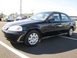 1999 Flamenco Black Pearl Honda Civic LX Sedan #39598614