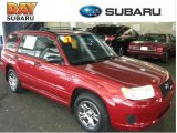2007 Garnet Red Pearl Subaru Forester 2.5 X Sports #39597819