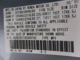 2008 CR-V Color Code for Glacier Blue Metallic - Color Code: B538M