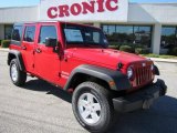2011 Flame Red Jeep Wrangler Unlimited Sport 4x4 #39666889