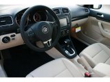 2011 Volkswagen Jetta TDI SportWagen Cornsilk Beige Interior