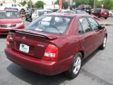 Garnet Red Mica Mazda Protege in 2003