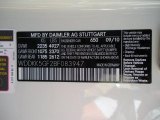 2011 E Color Code for Arctic White - Color Code: 650