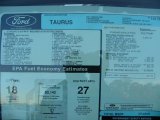 2011 Ford Taurus Limited Window Sticker