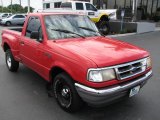 1997 Bright Red Ford Ranger XL Regular Cab #39740599