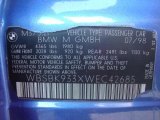 1998 BMW M3 Convertible Info Tag