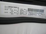 2011 Grand Cherokee Color Code for Stone White - Color Code: PW1
