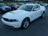 Performance White Ford Mustang in 2010
