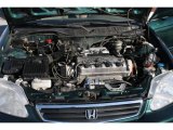 2000 Honda Civic EX Sedan 1.6 Liter SOHC 16-Valve 4 Cylinder Engine