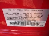 2007 MAZDA3 Color Code for True Red - Color Code: A4A