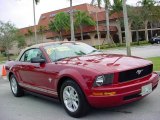 2009 Dark Candy Apple Red Ford Mustang V6 Convertible #3966108