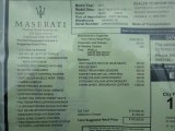 2011 Maserati Quattroporte S Window Sticker