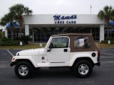 2001 Stone White Jeep Wrangler Sahara 4x4 #39943699