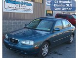 2003 Ocean Blue Hyundai Elantra GLS Sedan #39943573