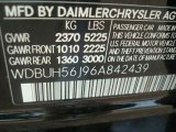 2006 Mercedes-Benz E 350 Wagon Info Tag