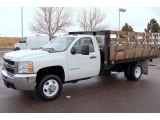 2008 Chevrolet Silverado 3500HD Regular Cab Chassis Stake Truck Front 3/4 View