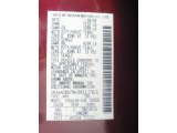 2009 QX Color Code for Deep Garnet - Color Code: NAD