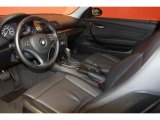 2008 BMW 1 Series 128i Coupe Black Interior