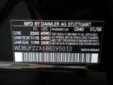 2008 Mercedes-Benz E 320 BlueTEC Sedan Info Tag