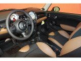 2011 Mini Cooper S Hardtop Cross Check Toffee/Carbon Black Interior