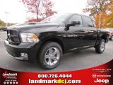 2011 Brilliant Black Crystal Pearl Dodge Ram 1500 Sport Crew Cab #40133845