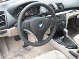 2011 BMW 1 Series 128i Coupe Taupe Interior