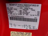 2008 F550 Super Duty Color Code for Red - Color Code: F1