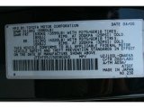 2005 Land Cruiser Color Code for Black - Color Code: 202