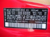 1992 Mercedes-Benz 190 Class 190E 2.3 Info Tag