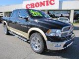 2011 Brilliant Black Crystal Pearl Dodge Ram 1500 Laramie Crew Cab 4x4 #40218788