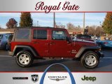 2009 Red Rock Crystal Pearl Jeep Wrangler Unlimited X 4x4 #40302190