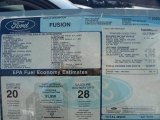 2011 Ford Fusion SE V6 Window Sticker